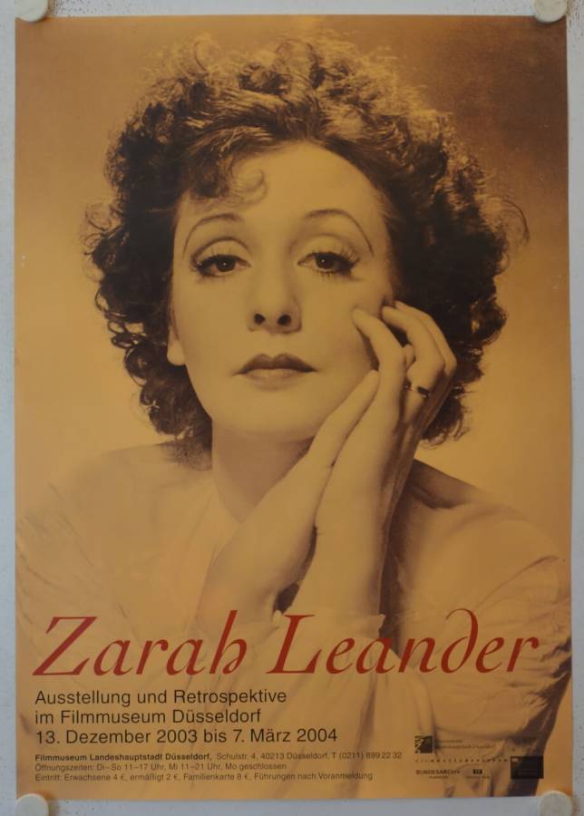 Zarah Leander originales deutsches Ausstellungsplakat